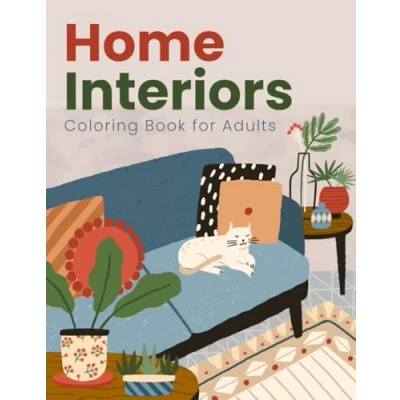 Abbildung von Coloring book for adults Ausmalbuch für Erwachsene, Malbuch Erwachsene home interior