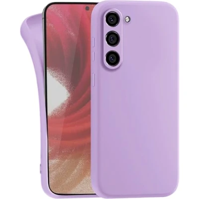 Abbildung von MyGadget Hülle für Samsung Galaxy S23 robuste Silikon Schutzhülle TPU Case Slim Silikonhülle Back Cover Kratzfest Handyhülle Matt Lila