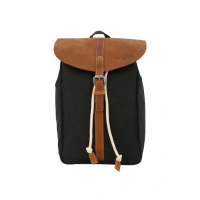 Abbildung von Gusti Lenkertasche Leder Camille D. Rucksack Lenkerrucksack Cityrucksack Fahrradrucksack Collegerucksack Unirucksack Daypack Schultasche Lederrucksack Blau Canvas &amp; mit E Bike Adapter
