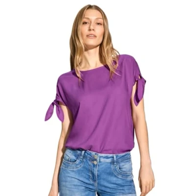 Abbildung von Cecil MIT Knotendetail Bluse, Damen, Größe: Large, Lila