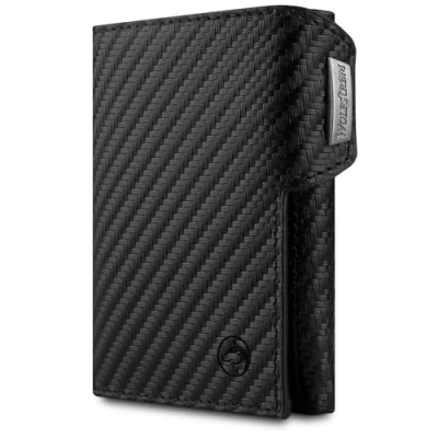 Abbildung von Wolfstrøm Geldbörse &#039;Svente&#039; Slim Wallet I 11 Karten Mini Unisex mit Münzfach (Handgefertigt, Made in Europe), Handgefertigt Europa