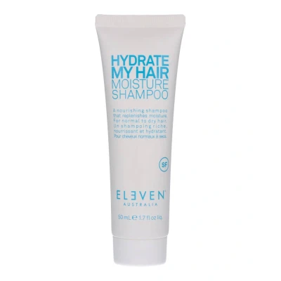 Abbildung von ELEVEN AUSTRALIA Hydrate My Hair Moisture Shampoo Ein nährendes das Feuchtigkeit wiederherstellt. Für normales bis trockenes Haar Reisegröße 50 ml