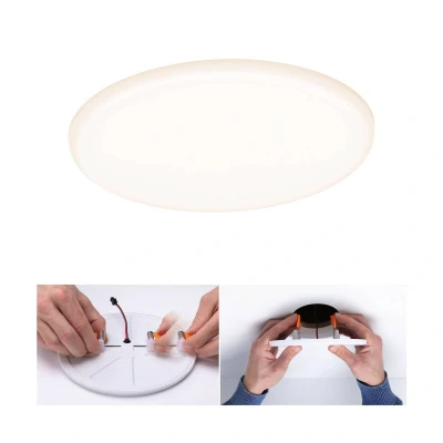Abbildung von Paulmann 95386 LED Panel Einbauleuchte Areo VariFit IP44 Warmweiß Zigbee Tunable White 185mm rund incl. 1x15 Watt dimmbar Satin Kunststoff 3000 K