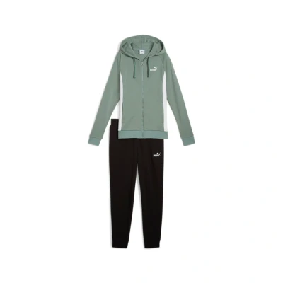 Abbildung von PUMA Damen Hooded Sweat Suit TR cl Gestrickte Anzüge, Green Moon,