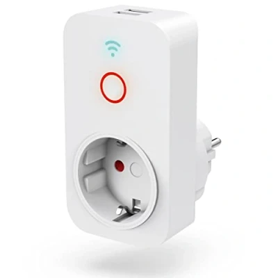 Abbildung von Hama Funksteckdose WLAN Steckdose, 2x USB A, per Sprache/App steuern, 2300W, 10A, max. 2300 W