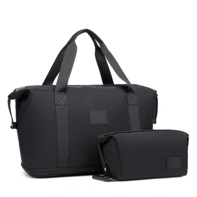 Abbildung von KONO Reisetasche Erweiterbare 36 L mit Kosmetiktasche, wasserabweisend