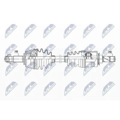 Abbildung von NTY NPW PL 097 Antriebswelle Vorderachse links 608 79 OPEL: Corsa E Schrägheck