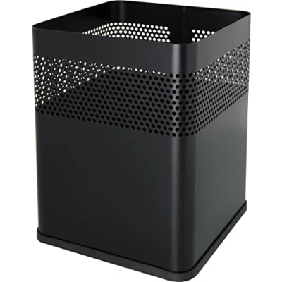 Abbildung von HELIT Papierkorb the dot H25159, 18 Liter, Metalleimer, pulverbeschichtet, mit Lochdekor
