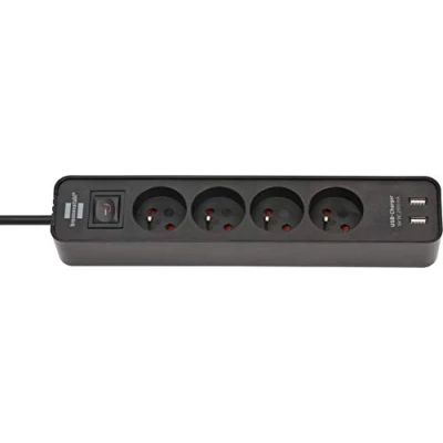 Abbildung von Stromschiene Brennenstuhl 4 Steckdosen 2 USB 1,5m 1 Stk.
