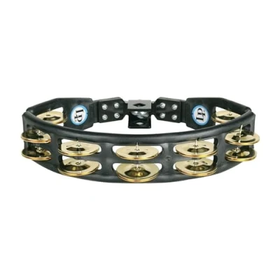 Abbildung von LP Latin Percussion LP861580 Tambourin Cyclop schwarz montierbar Messingschellen zweireihig