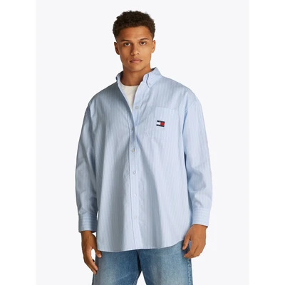 Abbildung von Tommy Jeans Curve Hemdbluse &quot;TJW OVS Badge Oxford SHIRT EXT&quot;, in Großen Größen, Qualität, oversized, Logo