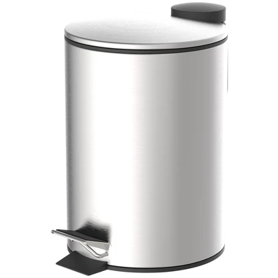 Abbildung von Eisl Mülleimer, Badmülleimer Edelstahl, Absenkautomatik, entnehmbarer Hygieneeimer, 3l