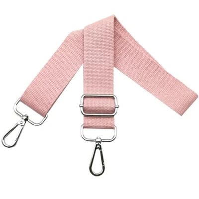 Abbildung von Taschengurte zum Wechseln Schultergurt Tasche Taschengurt Verstellbar Breit 3.8cm mit Silber Karabiner, Tragegurt für Handtaschen Damen Taschenband, Umhängegurt Taschen, Rosa, Q2