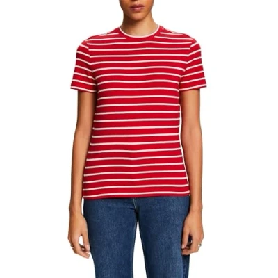 Abbildung von Esprit Solid Tshirt print, Damen, Größe: 38, Dark red