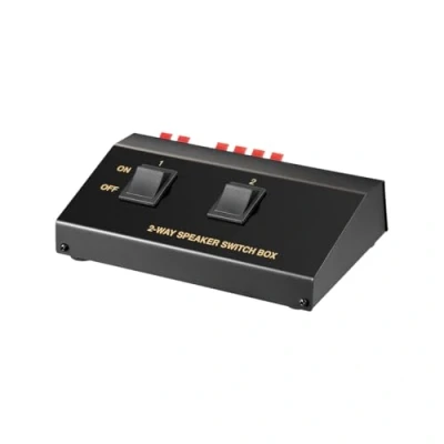 Abbildung von Goobay 60928 2 Port Lautsprecher Umschalter einzeln schaltbar Netzwerk Adapter