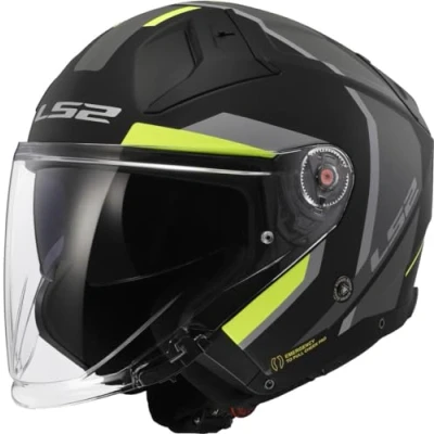 Abbildung von LS2, Jet Motorradhelm INFINITY II FOCUS Matt Black H V Yellow, L