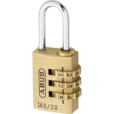 Abbildung von ABUS Vorhängeschloss Zahlenschloss 165 Messing verschiedene Größen, Zahlenschloss, Zahlencode, versch. Größen