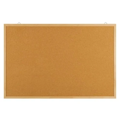 Abbildung von OFFICE PRODUCTS Pinnwand Notizbrett aus Kork / 40 x 30 cm/ 1 Stück/Rechteckig/Korktafel Korkplatte Korkwand Kork/ideal für Zuhause und fürs Büro/Holzrahmen Memoboard
