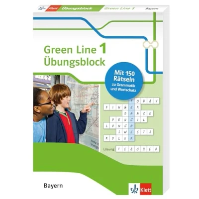 Abbildung von Green Line 1 Bayern Klasse 5 Übungsblock zum Schulbuch: 150 Rätsel zu Grammatik und Wortschatz (Green Übungsblock)