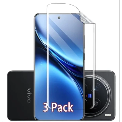 Abbildung von GIOPUEY [3 Stück Schutzfolie Kompatibel mit VIVO X200 Pro, Ultra Dünn Flexibles TPU, Kratzfest, Kompatible Hülle, ölbeständig, Glatt Clear