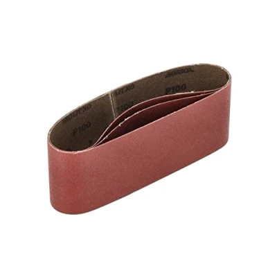 Abbildung von Mirka Red 3 x Gewebe Schleifbänder 75x457mm / Korn P100 hochwertiges Schleifband für Bandschleifer Zum Schleifen von Holz und Metall