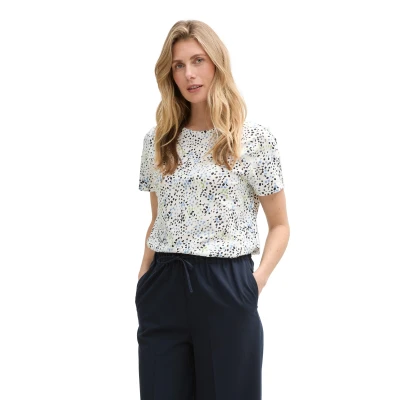 Abbildung von TOM Tailor Tshirt print, Damen, Größe: XL, Multicolor white dot structure