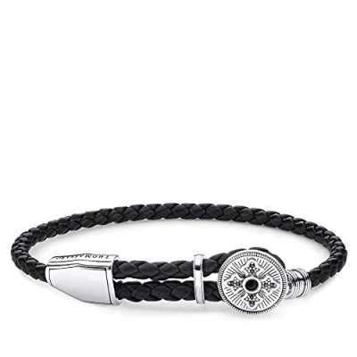 Abbildung von Thomas SABO Armband, Herren, Größe: 22, Silvery/black