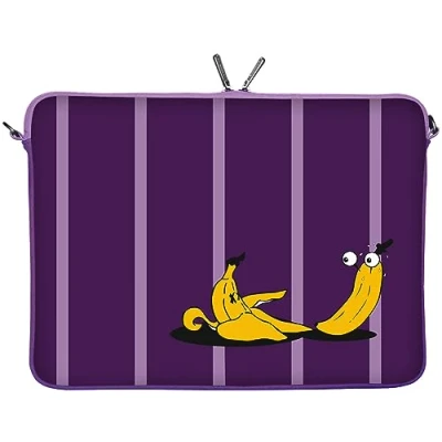 Abbildung von Digittrade LS165 10 Bananas Designer Tablet Schutzhülle 9,7 Zoll für Medion p9701, Samsung Galaxy Sleeve &amp; 10.1 bis 10,2 (25,9 cm) Banane lila gelb