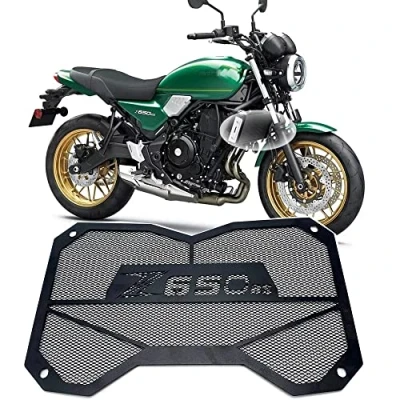 Abbildung von Kühlergrill Schutzabdeckung, kompatibel mit Kawasaki Z650RS 2021 2022 Motorrad Netzschutz, Schwarz