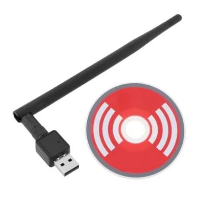 Abbildung von VGOL USB WiFi Empfänger Transmitter Adapter mit 5dBi High Gain Antenne Kompatibel Windows Vista XP 2000 Kali Linux