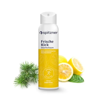 Abbildung von Spitzner Duschschaum Citrus Ceder 50 ml Wellness Dusche sanft reinigender Schaum dermatologisch getestet, vegan und hautverträglich ideal nach dem Sport