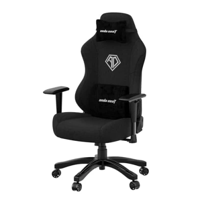Abbildung von Anda Seat Phantom 3 Pro Gaming Chair Ergonomischer Bürostuhl, neigbarer Videospiel Gamer Stuhl, Nacken &amp; Lendenwirbelstütze Großer schwarzer Leinenstoff Stuhl für Erwachsene