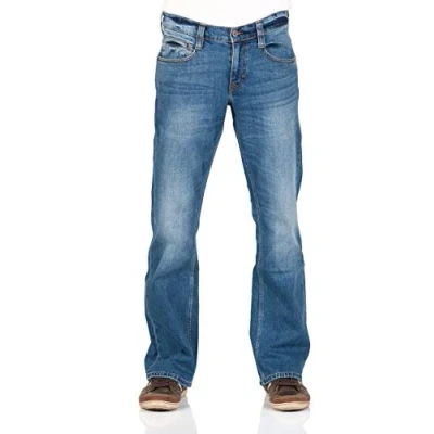 Abbildung von MUSTANG Herren Jeans Hose Oregon Bootcut Männer Jeanshose Denim Stretch Baumwolle Blau Schwarz W30 W31 W32 W33 W34 W36 W38 W40, Größe:W 33 L 30, Farbe:Medium Blue (682)