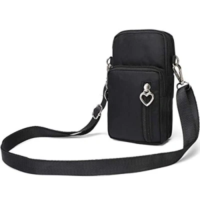 Abbildung von Sportarmband Outdoor Schweißgeschützt Laufarmband Crossbody Schulter Lässige Geldbörse Gym Fitness Handytasche Schlüsselhalter für iPhone 13 Pro/12 Pro/Xs Max ,Galaxy S10 Plus,Huawei P30 Pro,Schwarz