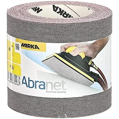 Abbildung von Mirka Abranet Netz Schleifrolle 115 mm x 10 m Klett / Korn P120 1 Rolle zum Schleifen von Holz, Spachtel, Lack, Kunststoff 545BY001123R