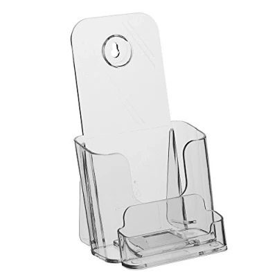 Abbildung von DIN Lang (99x210mm) Prospekthalter/Prospektständer/Flyerhalter mit Visitenkartenfach/Visitenkartenhalter/Visitenkartenbox/Flyerständer