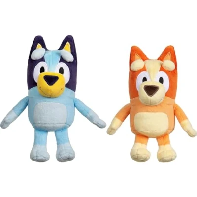 Abbildung von Bluey &amp; Bingo 2 Stück 20 cm Plüsch Offizielle Sammlerstück Charakter Kuscheltier