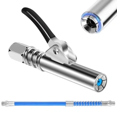 Abbildung von CPYJW Fettpresse Mundstück,G Coupler für Fettpressen Aufsatz Mit 30 cm Schlauch Fettpistole Set Universal Kegel Schmiernippel Alle Arten Von