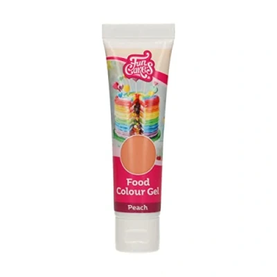 Abbildung von FunCakes Food Colour Gel Peach: Hochkonzentrierte Lebensmittelfarbe für Teig, Sahne, Fondant, Marzipan. Einfache Dosierung. Einzelne Tropfen, um lebendige Farben zu erzeugen. Halal. 30 g.