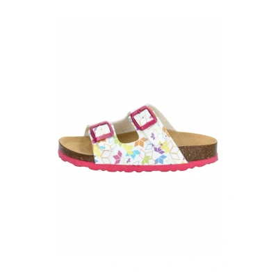 Abbildung von LICO Pantolette Bioline Rocky flach für Kinder, Größe: 27, Weiss bunt Schuhe