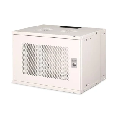 Abbildung von DIGITUS Netzwerkschrank 19 Zoll Rack 7 HE Unmontiert Wandmontage 400 mm Tiefe 327 Nutztiefe Traglast 60 kg perforierte Stahltür SOHO Pro Serie Grau
