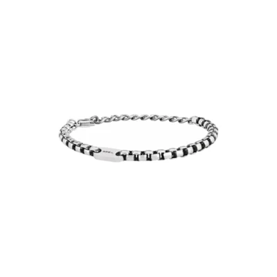 Abbildung von Breil Armband BLACKEN für Herren aus Edelstahl in der Farbe Silber, mit Karabinerverschluss, Länge: 22 cm, TJ1945