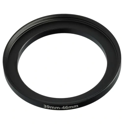 Abbildung von vhbw Step Up Ring Adapter von 39 mm auf 46 für Kamera Objektiv Filteradapter, Metall, Schwarz