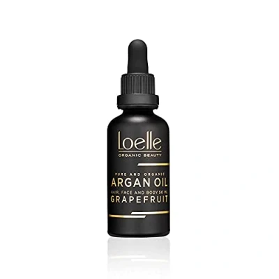 Abbildung von Loelle duftendes Arganöl mit Grapefruitextrakt Anti Falten Öl für Hände, Gesicht und Haare Biologisches, Körperöl Vitamin E Bartöl Bartpflege Handgepflückt in Marokko 50ml