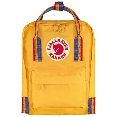 Abbildung von Fjällräven Kanken rainbow MINI CITY Tagesrucksack Warm yellowrainbow pattern, Damen, Größe: One Size, yellow pattern