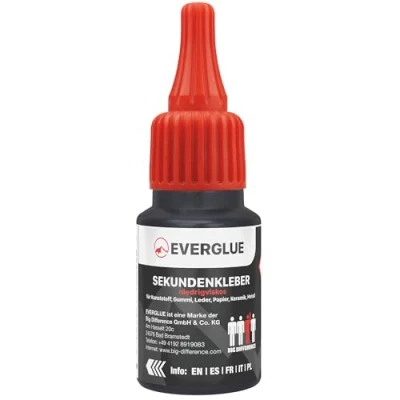 Abbildung von Everglue Sekundenkleber Cyanacrylat niedrigviskos 20g Dosierflasche, (1 tlg), Perfekte Haftung in Sekundenschnelle