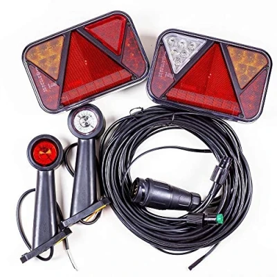 Abbildung von UNITRAILER Rückleuchten Set: LED Fristom FT 270, Umrissleuchten Horpol LD 726 + 5,5m 13 poliger Kabelbaum Mantes
