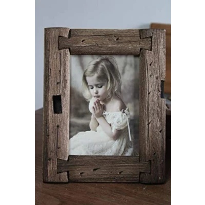 Abbildung von Fotorahmen Shabby Style a.altem Holz f. Foto 13 x 18 cm, Bilderrahmen z.Stellen