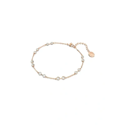 Abbildung von Swarovski Remix Kollektion Strand, runder Schnitt, Weiß, Roségold Tone Plated
