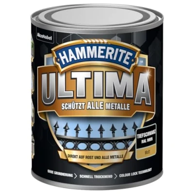 Abbildung von Hammerite  Metallschutzlack Hammerite ULTIMA matt tiefschwarz